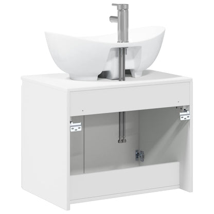 vidaXL Bathroom Furniture Set High Gloss White Engineered Wood