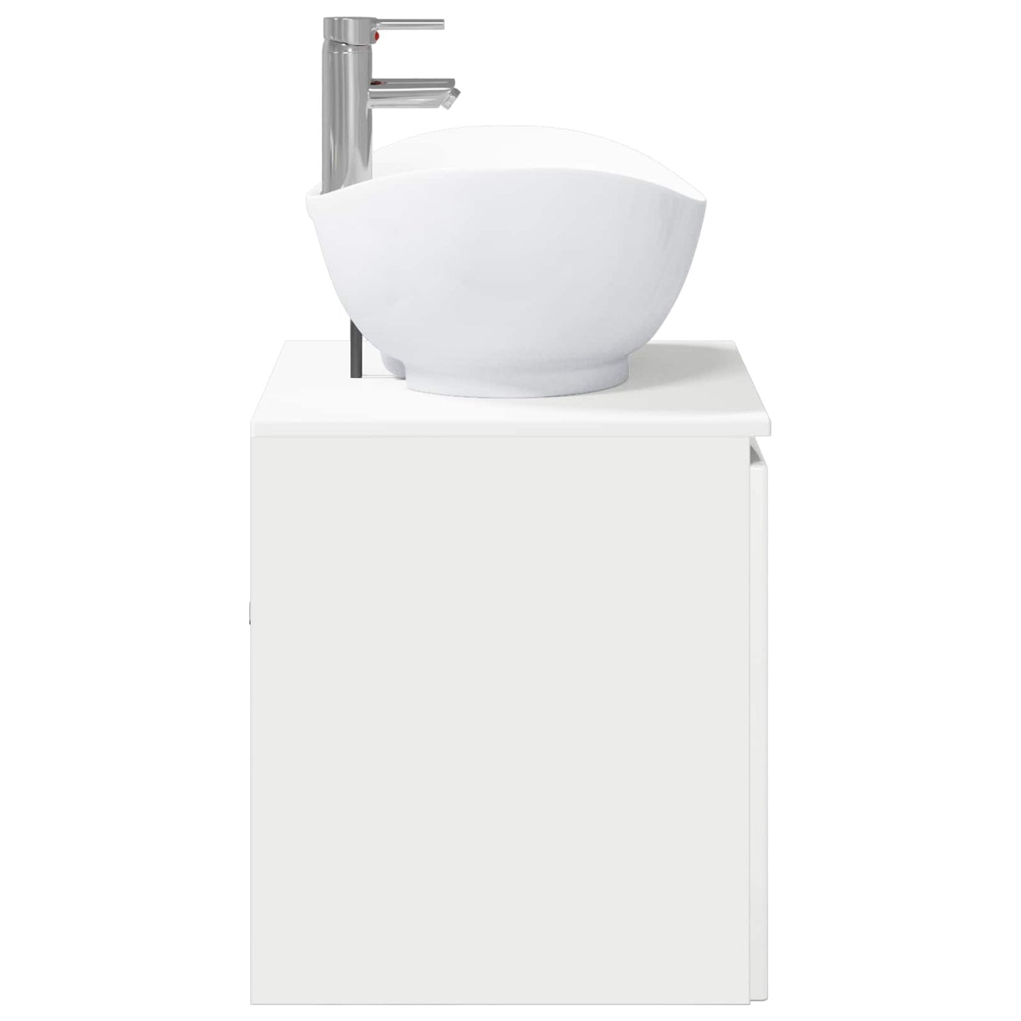 vidaXL Bathroom Furniture Set High Gloss White Engineered Wood
