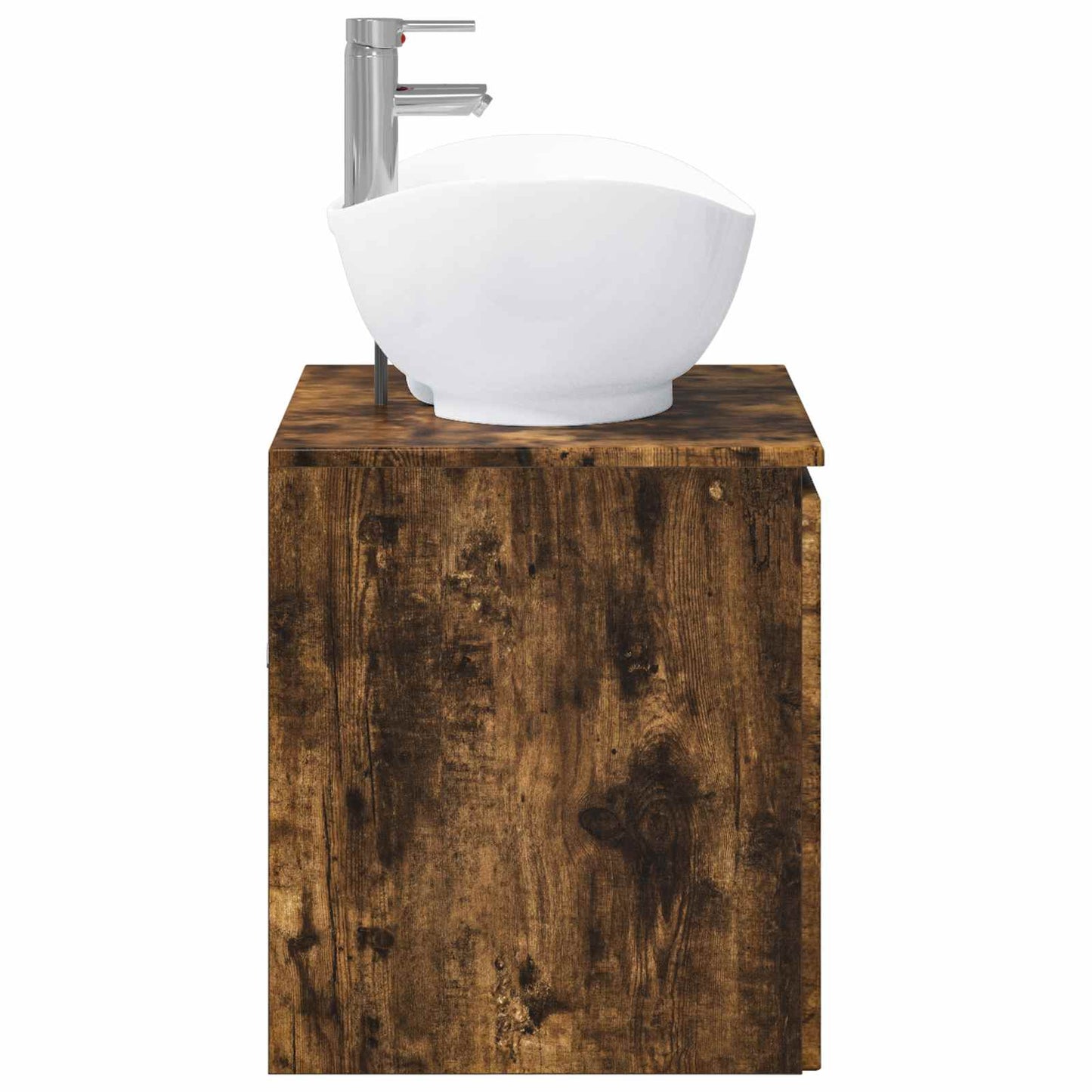vidaXL Bathroom Furniture Set Smoked Oak Engineered Wood