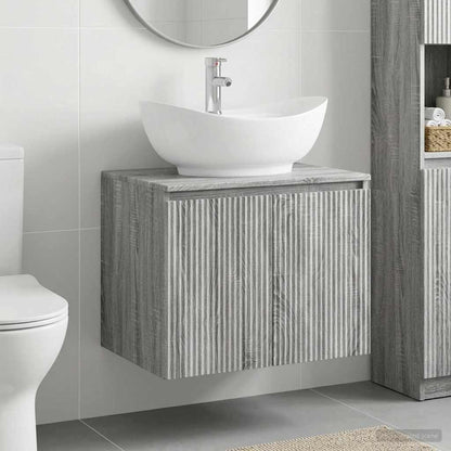 vidaXL Bathroom Furniture Set Grey Sonoma Engineered Wood