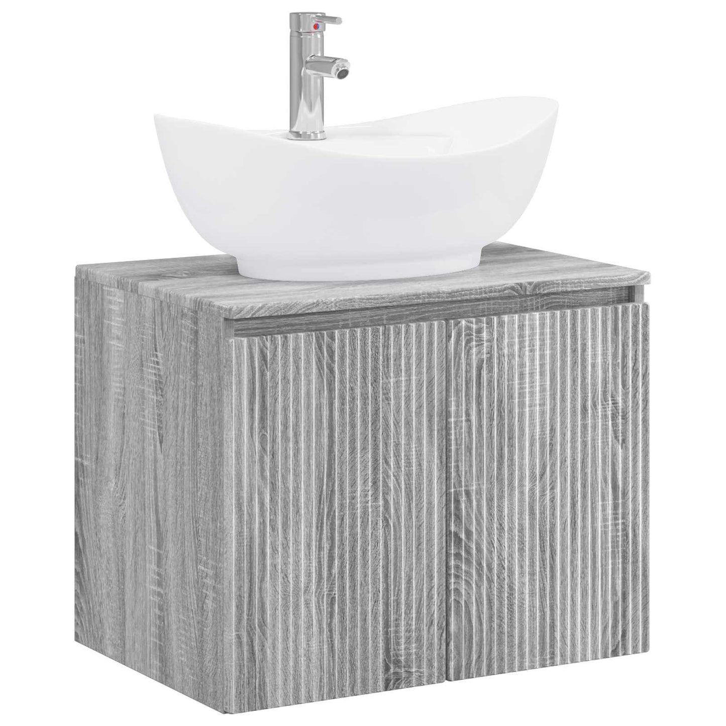 vidaXL Bathroom Furniture Set Grey Sonoma Engineered Wood