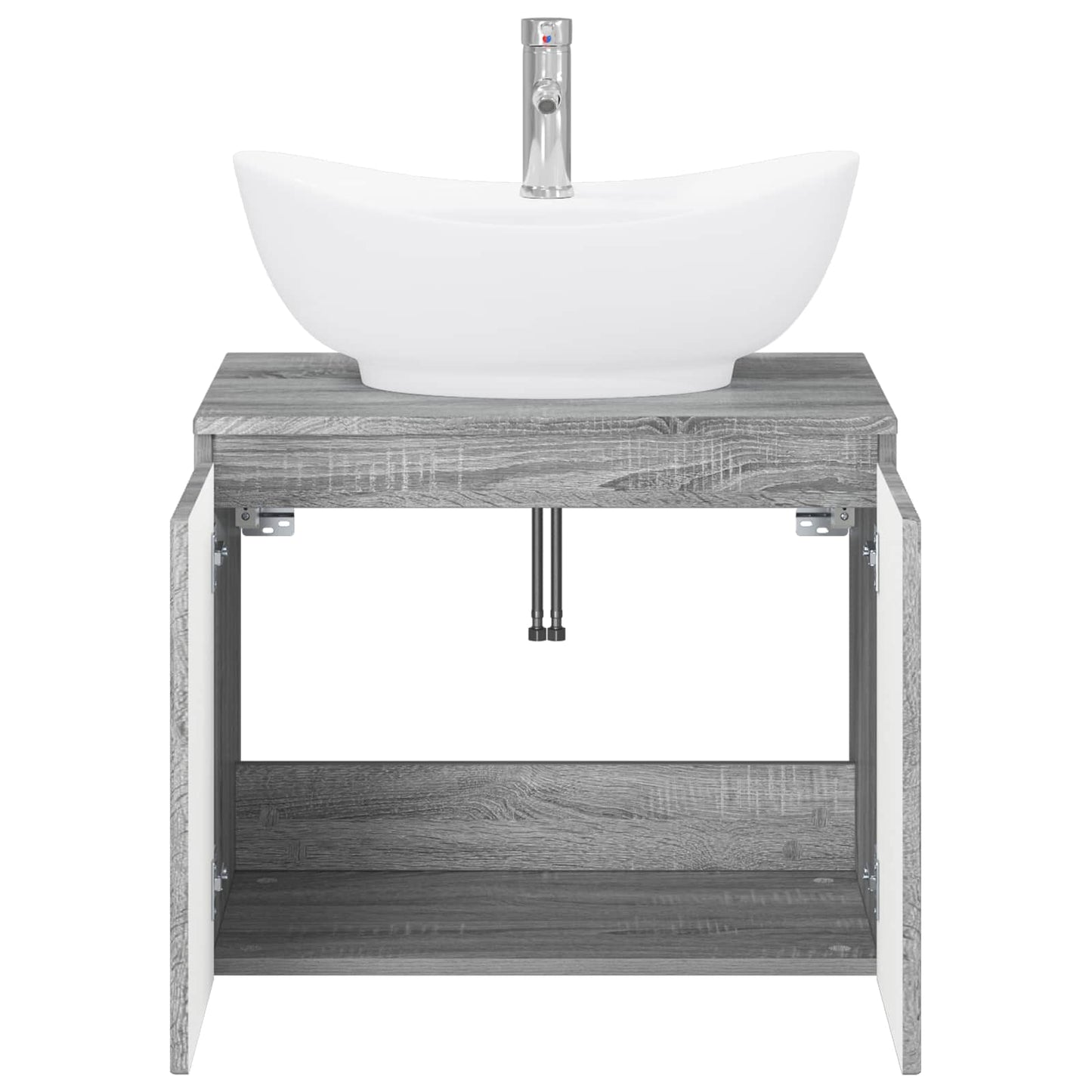 vidaXL Bathroom Furniture Set Grey Sonoma Engineered Wood