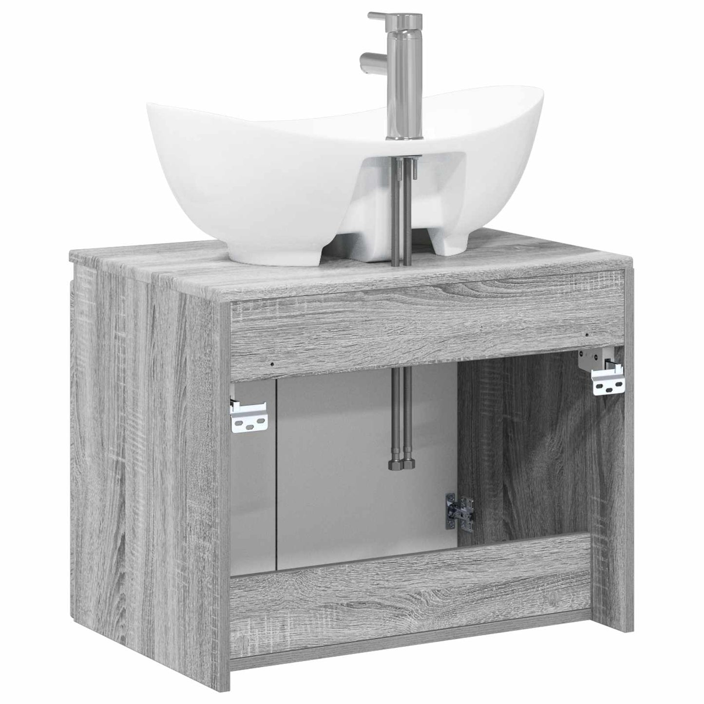 vidaXL Bathroom Furniture Set Grey Sonoma Engineered Wood