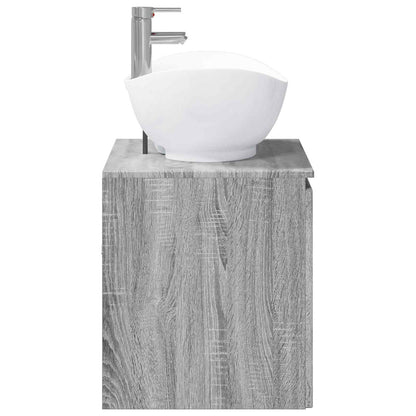 vidaXL Bathroom Furniture Set Grey Sonoma Engineered Wood