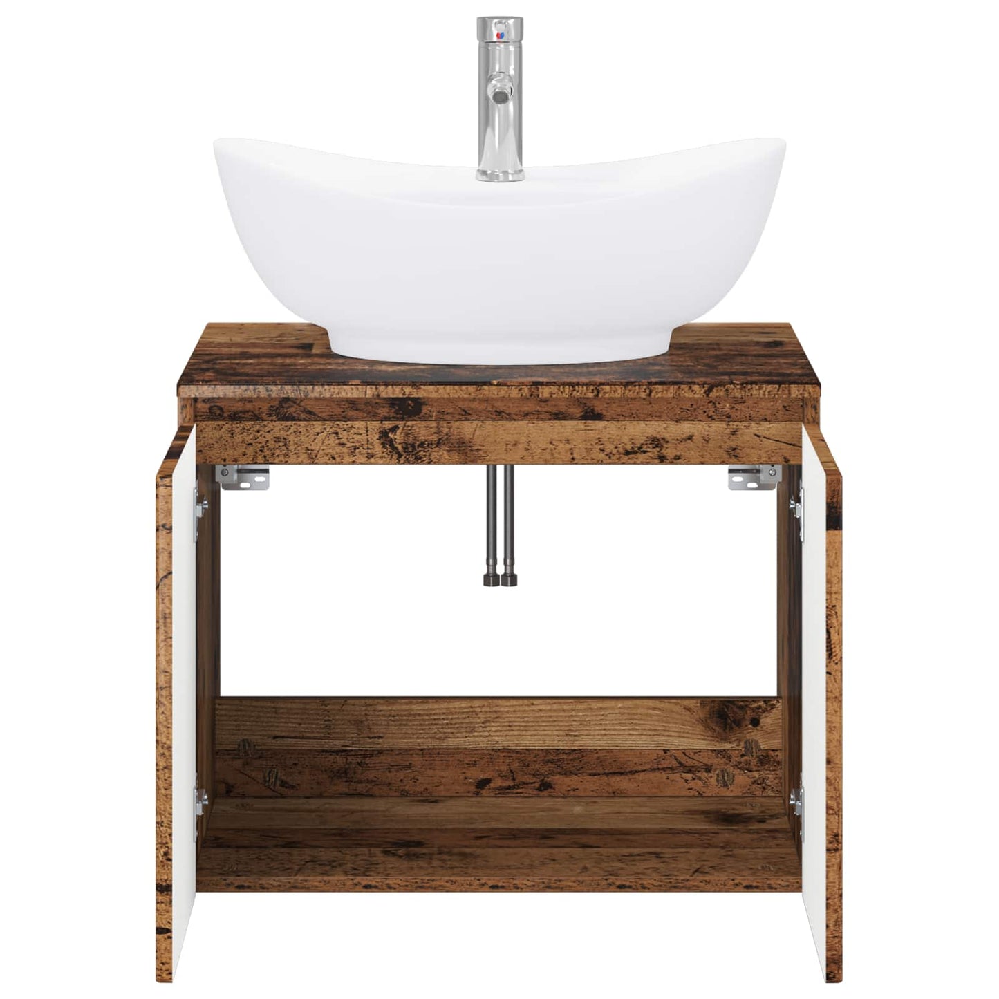 vidaXL Bathroom Furniture Set Old Wood Engineered Wood