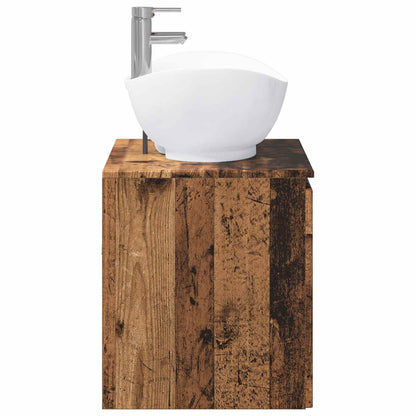 vidaXL Bathroom Furniture Set Old Wood Engineered Wood