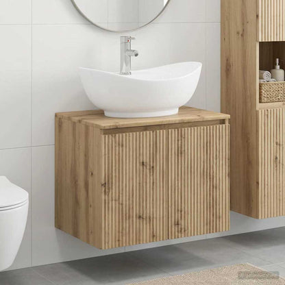 vidaXL Bathroom Furniture Set Artisan Oak Engineered Wood