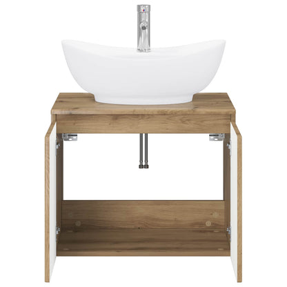 vidaXL Bathroom Furniture Set Artisan Oak Engineered Wood
