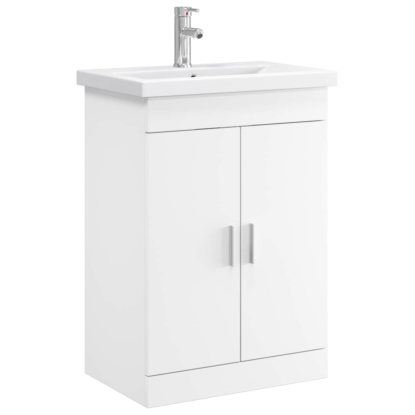 vidaXL Bathroom Furniture Set White 61 x 40 x 84.5 cm Engineered Wood