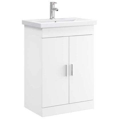 vidaXL Bathroom Furniture Set White 61 x 40 x 84.5 cm Engineered Wood