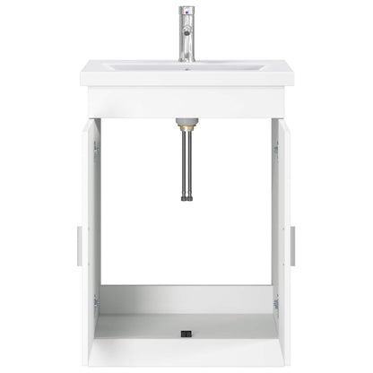 vidaXL Bathroom Furniture Set White 61 x 40 x 84.5 cm Engineered Wood
