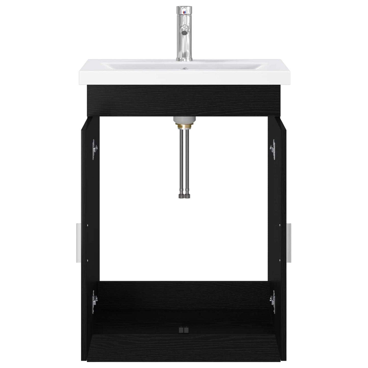 vidaXL Bathroom Furniture Set Black Oak 61 x 40 x 84.5 cm