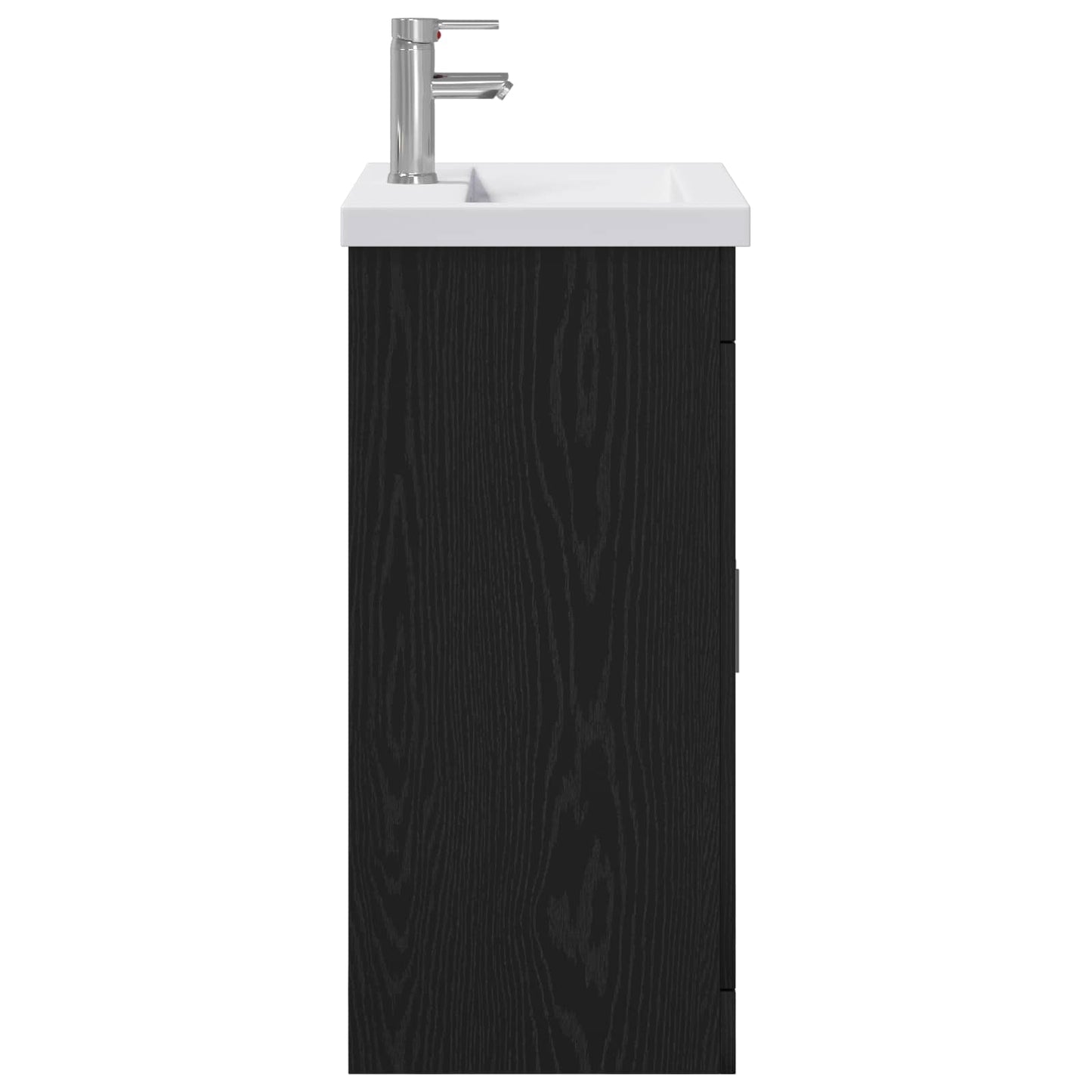 vidaXL Bathroom Furniture Set Black Oak 61 x 40 x 84.5 cm