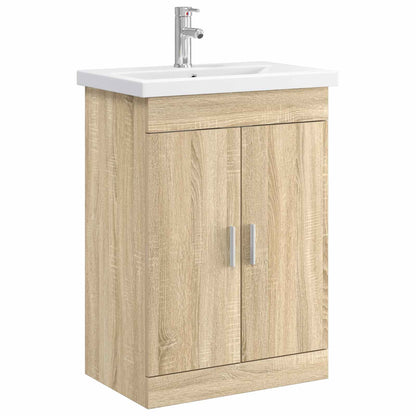 vidaXL Bathroom Furniture Set Sonoma Oak 61 x 40 x 84.5 cm
