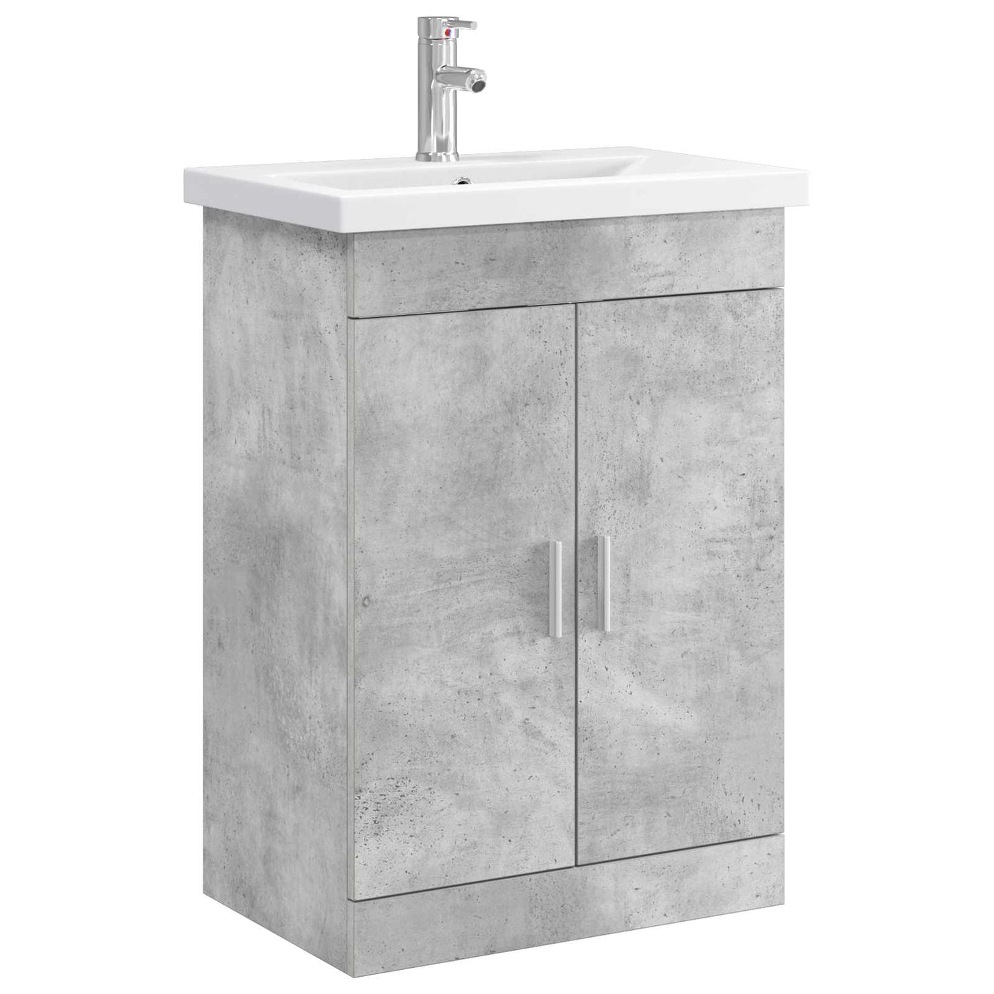 vidaXL Bathroom Furniture Set Concrete Grey 61 x 40 x 84.5 cm