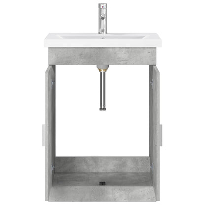 vidaXL Bathroom Furniture Set Concrete Grey 61 x 40 x 84.5 cm