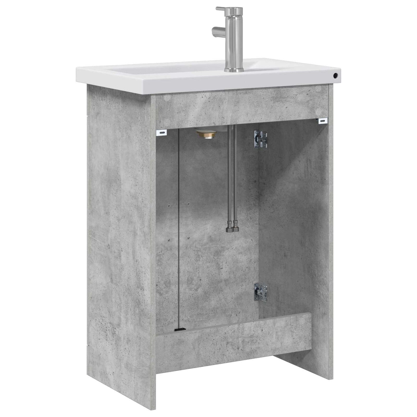 vidaXL Bathroom Furniture Set Concrete Grey 61 x 40 x 84.5 cm