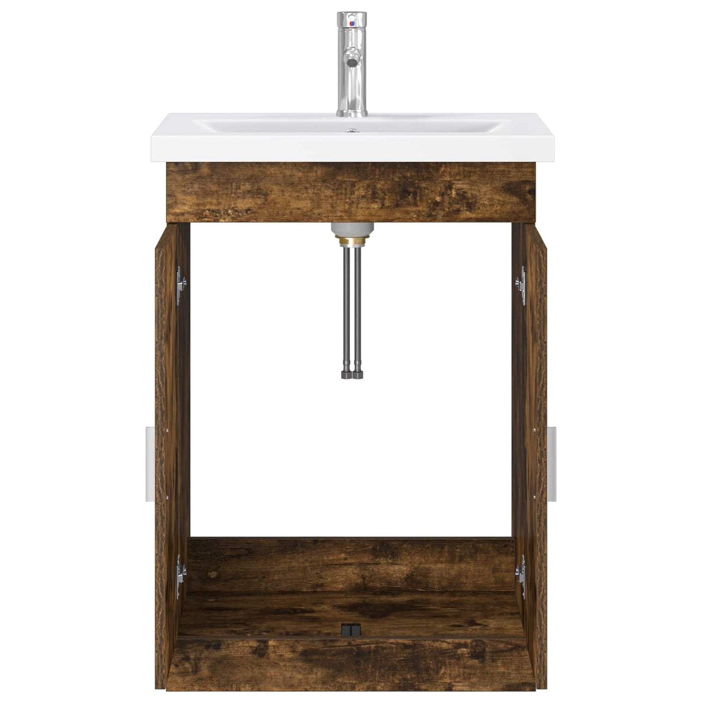 vidaXL Bathroom Furniture Set Smoked Oak 61 x 40 x 84.5 cm