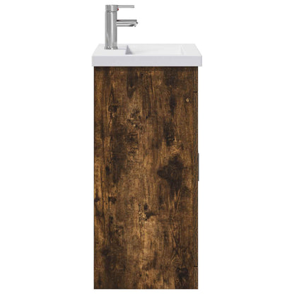 vidaXL Bathroom Furniture Set Smoked Oak 61 x 40 x 84.5 cm