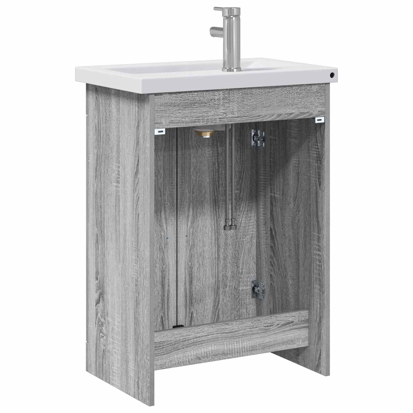vidaXL Bathroom Furniture Set Grey Sonoma 61 x 40 x 84.5 cm