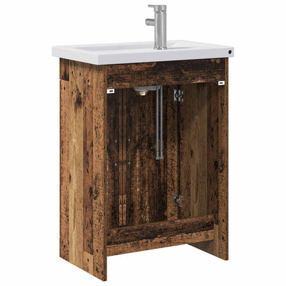 vidaXL Bathroom Furniture Set Old Wood 61 x 40 x 84.5 cm