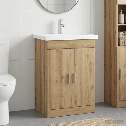 vidaXL Bathroom Furniture Set Artisan Oak 61 x 40 x 84.5 cm