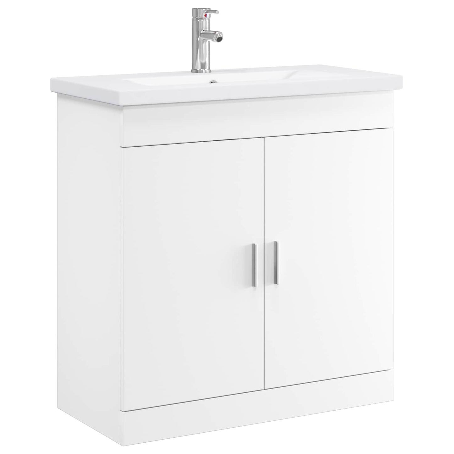 vidaXL Bathroom Furniture Set White 81 x 40 x 84.5 cm Engineered Wood
