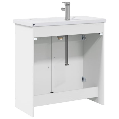 vidaXL Bathroom Furniture Set White 81 x 40 x 84.5 cm Engineered Wood