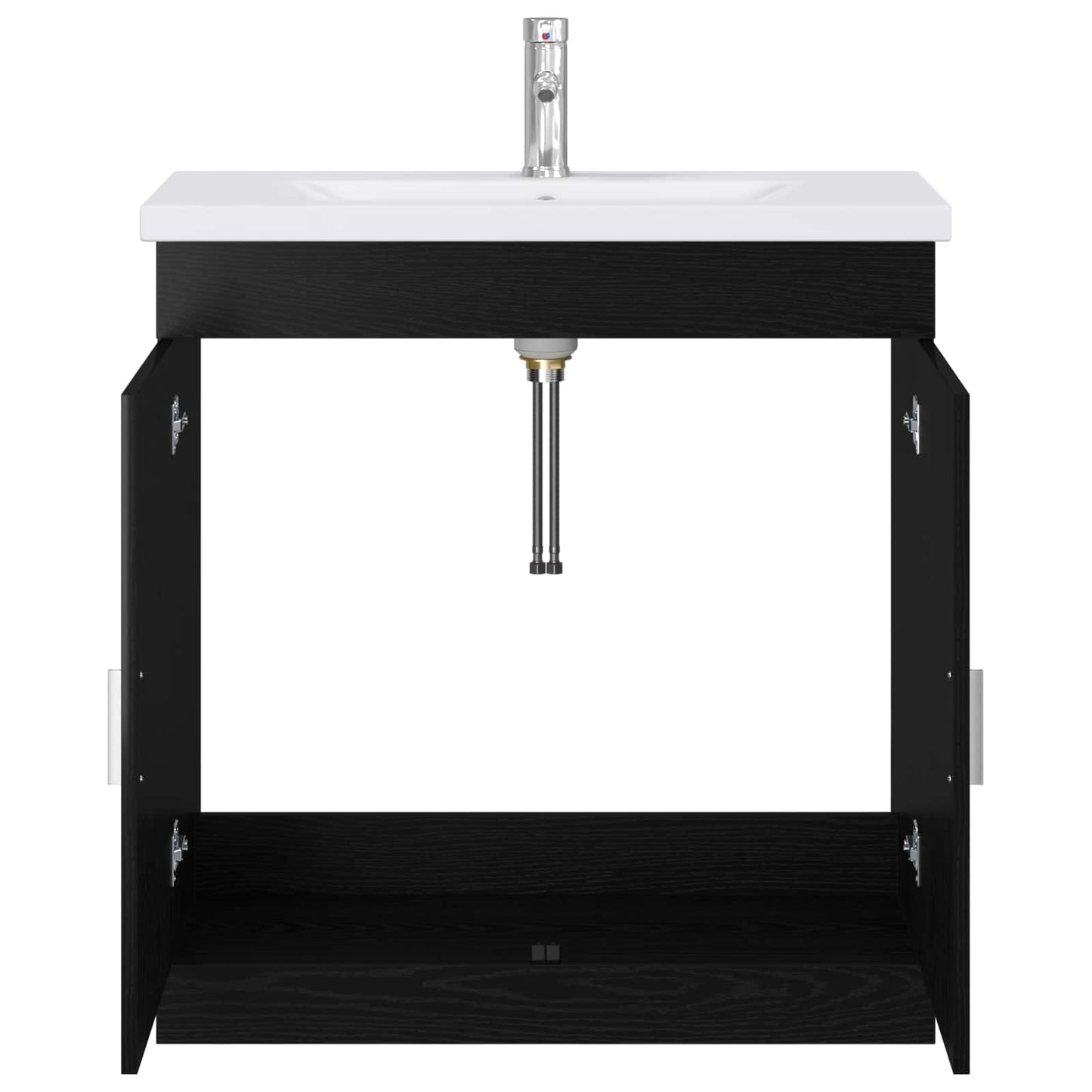 vidaXL Bathroom Furniture Set Black Oak 81 x 40 x 84.5 cm