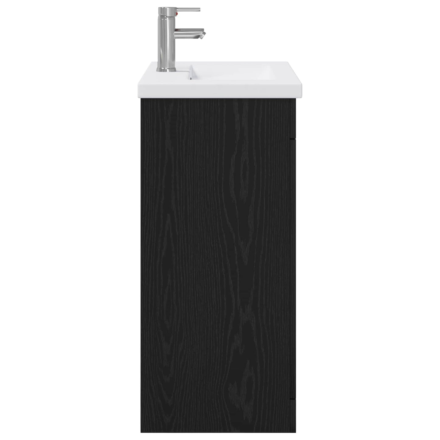 vidaXL Bathroom Furniture Set Black Oak 81 x 40 x 84.5 cm