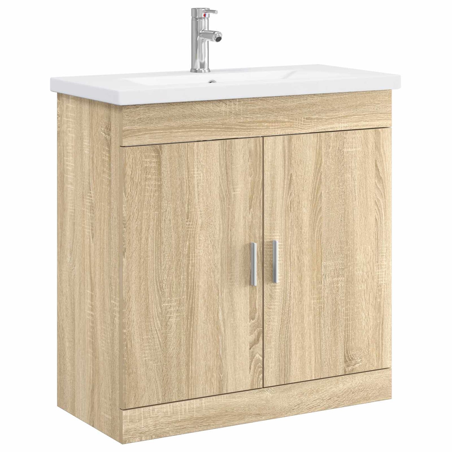 vidaXL Bathroom Furniture Set Sonoma Oak 81 x 40 x 84.5 cm