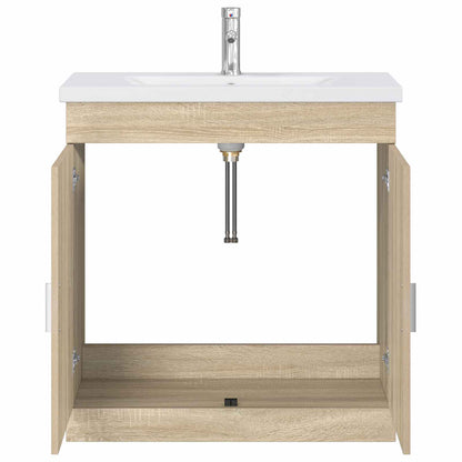 vidaXL Bathroom Furniture Set Sonoma Oak 81 x 40 x 84.5 cm