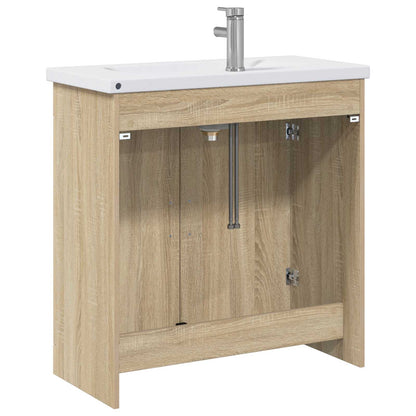 vidaXL Bathroom Furniture Set Sonoma Oak 81 x 40 x 84.5 cm