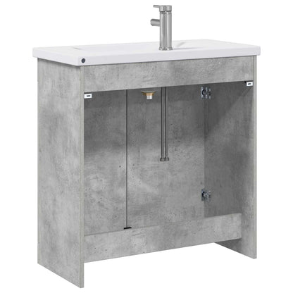 vidaXL Bathroom Furniture Set Concrete Grey 81 x 40 x 84.5 cm