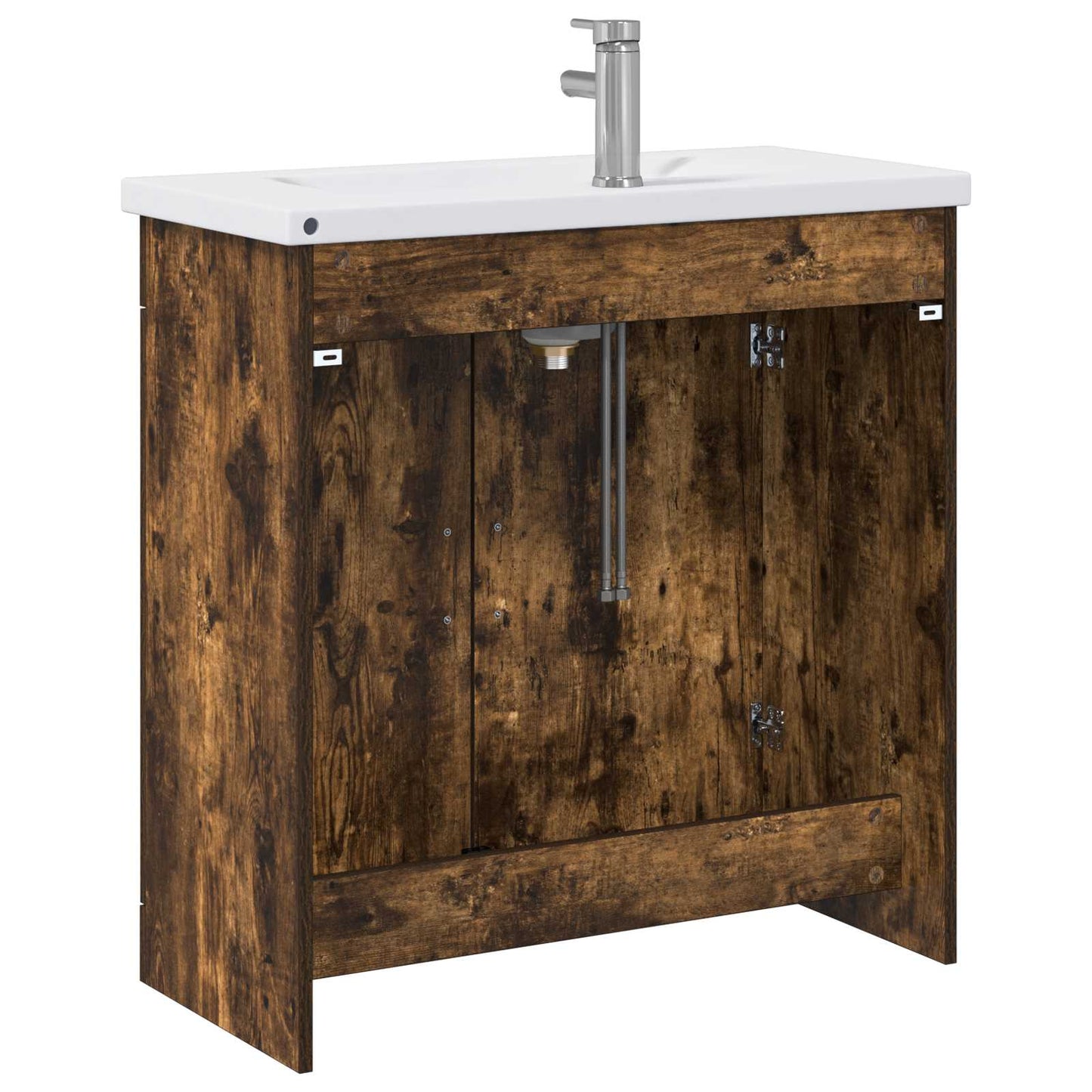 vidaXL Bathroom Furniture Set Smoked Oak 81 x 40 x 84.5 cm