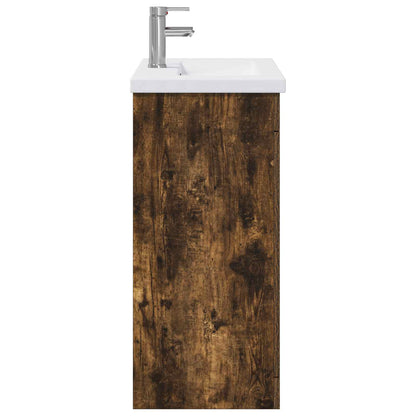 vidaXL Bathroom Furniture Set Smoked Oak 81 x 40 x 84.5 cm