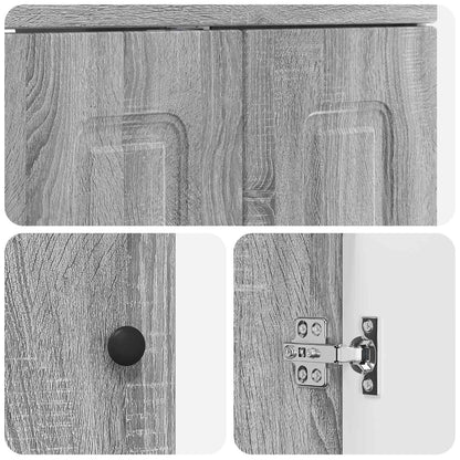 vidaXL Bathroom Furniture Set Grey Sonoma 81 x 40 x 84.5 cm