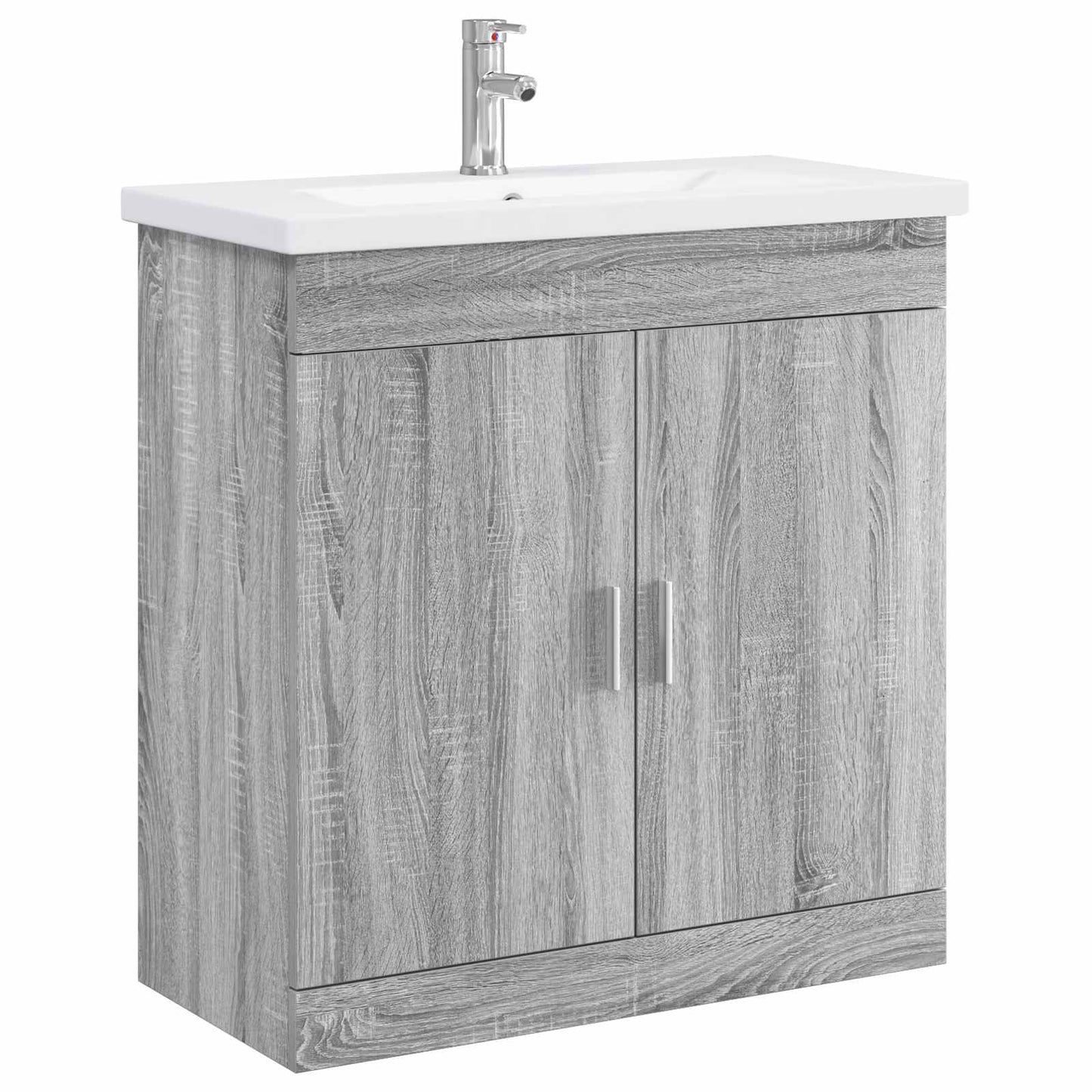 vidaXL Bathroom Furniture Set Grey Sonoma 81 x 40 x 84.5 cm