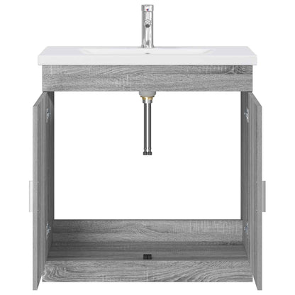vidaXL Bathroom Furniture Set Grey Sonoma 81 x 40 x 84.5 cm