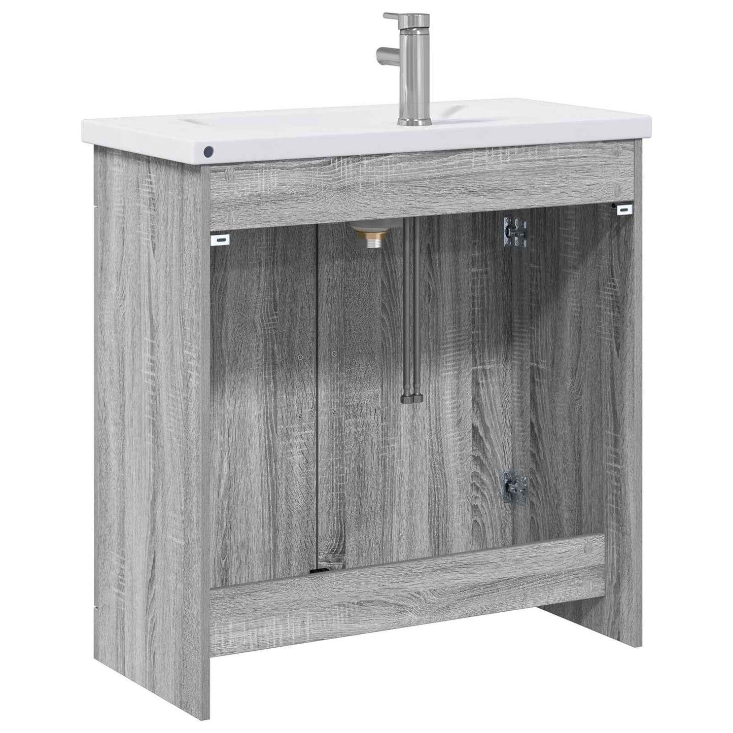 vidaXL Bathroom Furniture Set Grey Sonoma 81 x 40 x 84.5 cm
