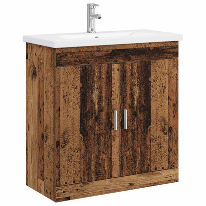 vidaXL Bathroom Furniture Set Old Wood 81 x 40 x 84.5 cm