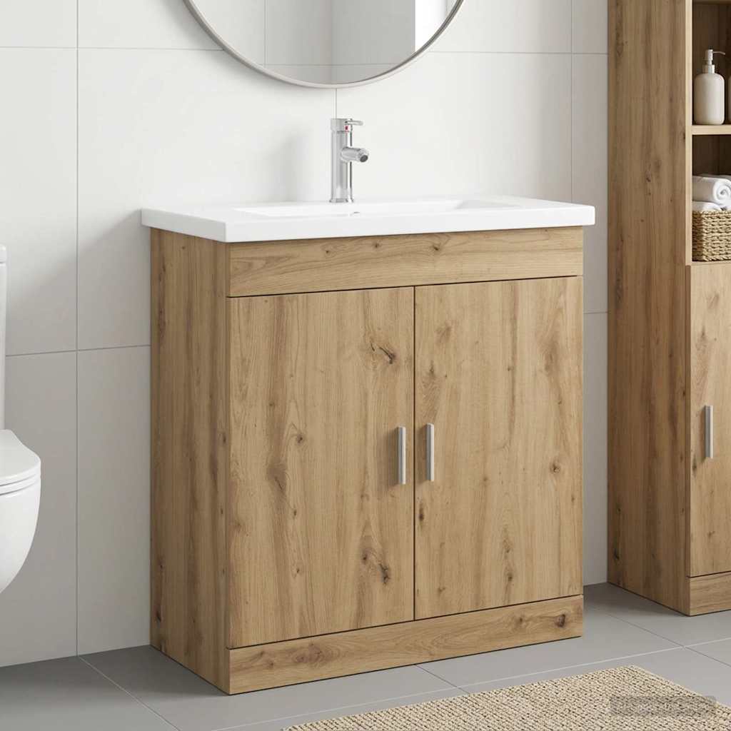 vidaXL Bathroom Furniture Set Artisan Oak 81 x 40 x 84.5 cm