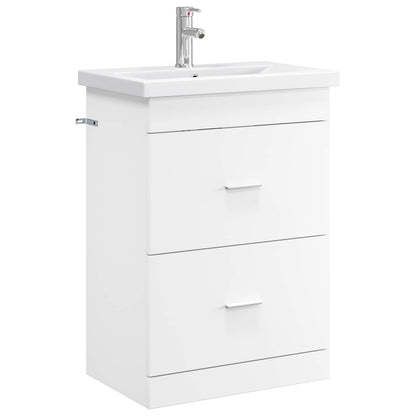 vidaXL Bathroom Furniture Set White 61 x 40 x 84.5 cm Engineered Wood