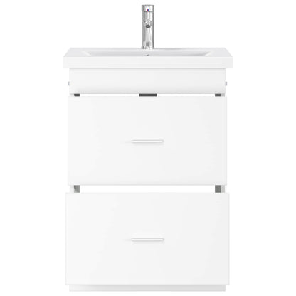 vidaXL Bathroom Furniture Set White 61 x 40 x 84.5 cm Engineered Wood