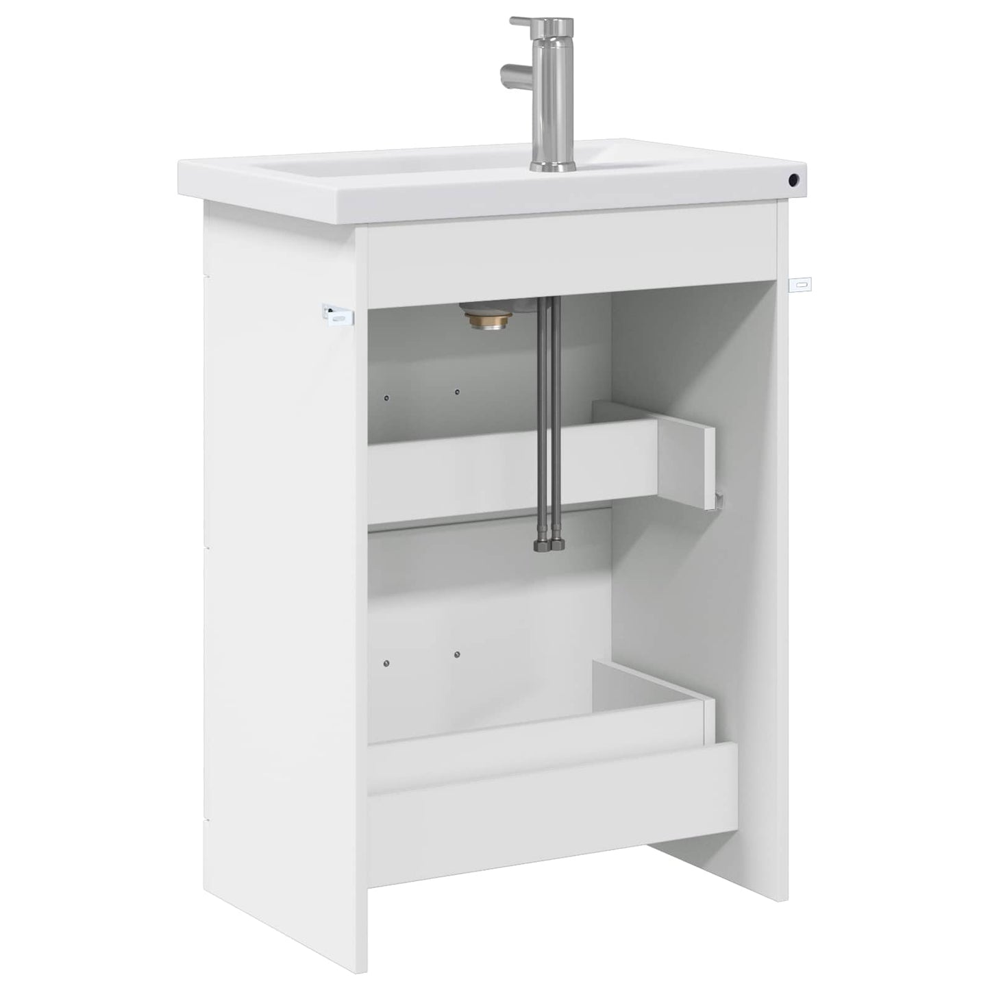 vidaXL Bathroom Furniture Set White 61 x 40 x 84.5 cm Engineered Wood