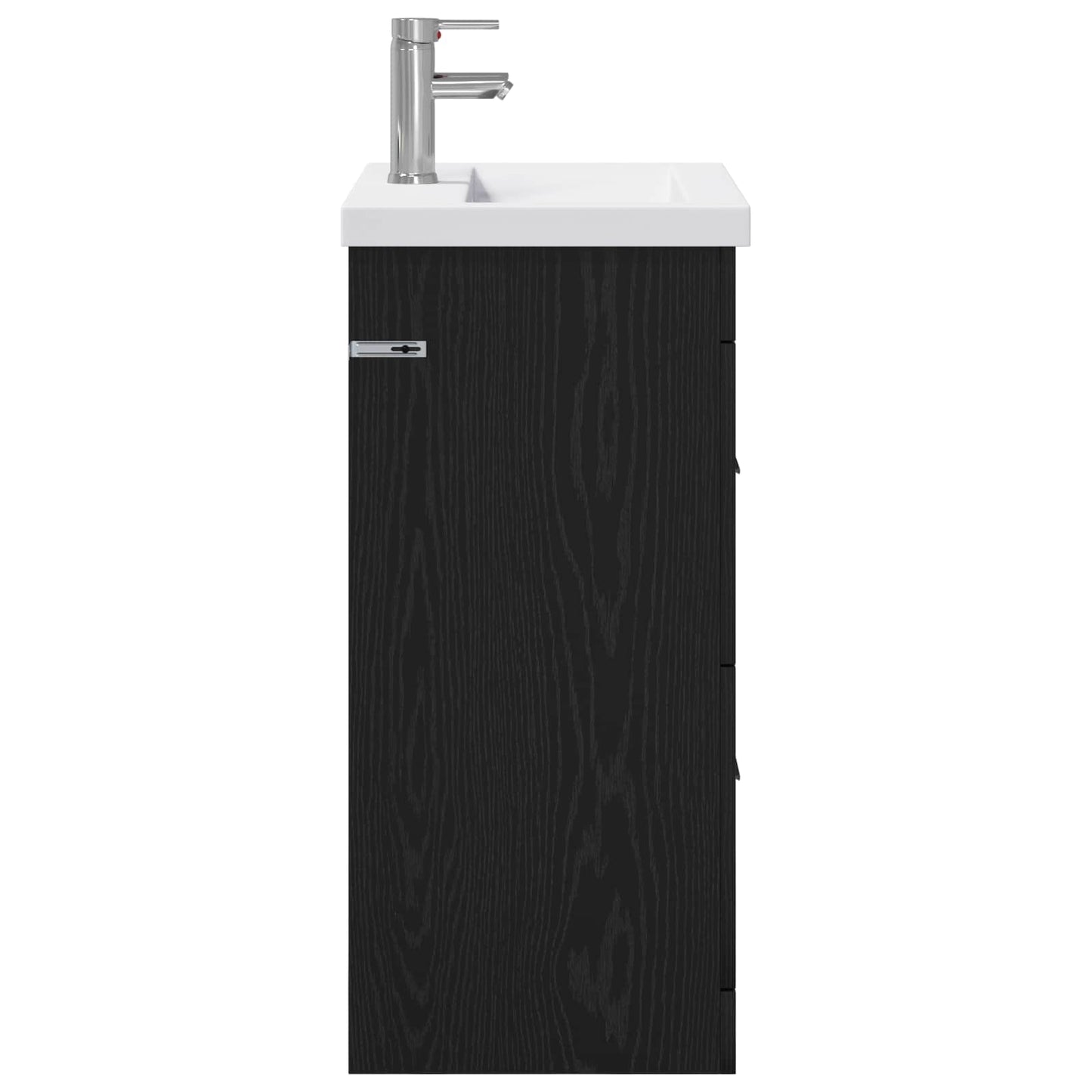 vidaXL Bathroom Furniture Set Black Oak 61 x 40 x 84.5 cm