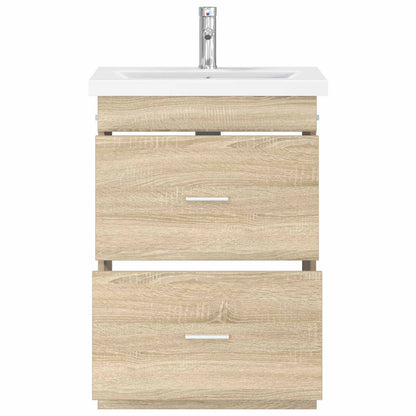 vidaXL Bathroom Furniture Set Sonoma Oak 61 x 40 x 84.5 cm