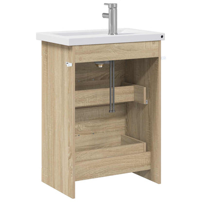 vidaXL Bathroom Furniture Set Sonoma Oak 61 x 40 x 84.5 cm