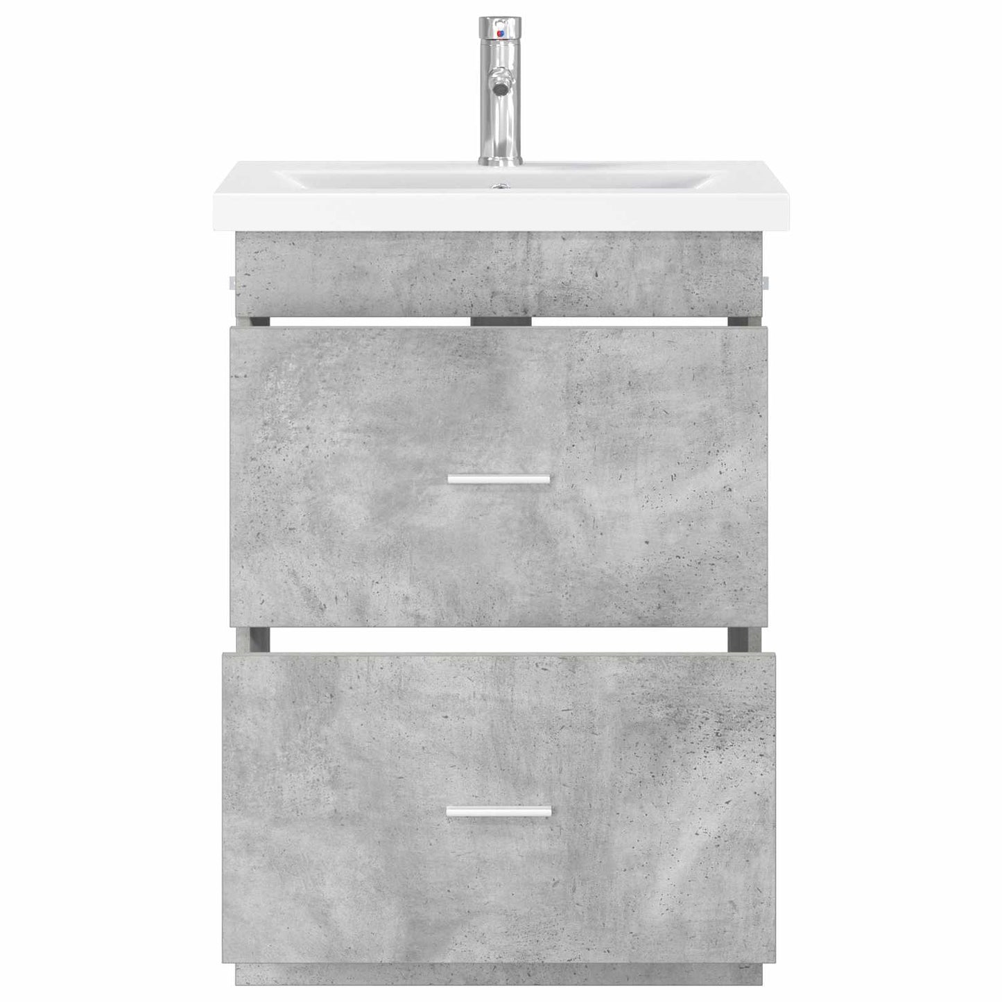 vidaXL Bathroom Furniture Set Concrete Grey 61 x 40 x 84.5 cm