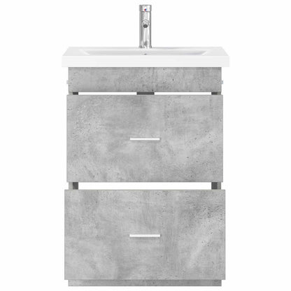 vidaXL Bathroom Furniture Set Concrete Grey 61 x 40 x 84.5 cm